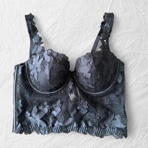 Victorias Secret black lace corset top